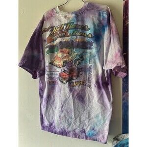 VTG Tie Dyed Hot Rod ‘Hot Times Kool Cars’ Tee Mens XL